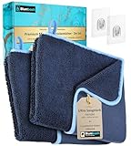 BLUMBACH® Trockentuch Dusche 2-Set 700 GSM 40x60cm | Extrem Saugstarkes Mikrofaser Putztuch, Trockentuch Auto | Ultra Wipes Trockentücher | Putztuch Bad & Auto | Deutsche Marke