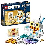 LEGO 41809 DOTS Hedwig Stiftehalter, Harry Potter Eule, Bleistifthalter und Notizhalter als Schreibtisch-Accessoires, Spielzeug-Bastelset für Kinder, Mädchen und Jungen, Schulbedarf