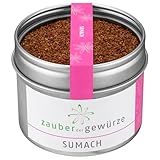 Zauber der Gewürze Sumach Gewürz, Essigbaumgewürz Sumak grob gemahlen, fein-säuerlich, für die Ottolenghi Küche, Premium-Qualität in wiederverschließbarer Aroma-Dose, 60 g
