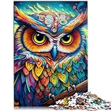 Puzzle 1000 Teile für Erwachsene Fantasy Art Owl Lernspielzeug 50x70cm einzigartige Geburtstags- und Geschenkideen für Teenager ab 14 Jahren