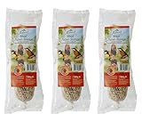 Dehner Natura Wildvogelfutter, Wildvogelsnack energiereich, Ergänzungsfutter für Wildvögel, Maxi Futterstange, 3 x 600 g (1.8 kg)