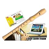 Voggenreiter 1143 Voggenreiter Blockflöte aus Bergahorn für Kinder ab 6 Jahre inkl. Flute Master (Lernsoftware App) - deutsche Griffweise in Farbe natur Natur Bergahorn