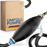 LUKEDOⓇ Handpumpe - Pumpe zum Umfüllen von Flüssigkeiten wie Wasser, Diesel, Benzin, Öl - kraftstoffresistent mit Vakuumfunktion und langem Schlauch