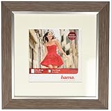 Hama Porto Bilderrahmen (Single Picture Frame, Grau, Kunststoff, 13 x 13 cm)