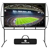 Kino-Leinwand für Zuhause, 233 x 139 cm (100 Zoll) 16: 9, mobile Projektionswand, einfache Installation und Bedienung, geeignet für Heimkino und Projektionswand im Freien