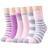 Toes Home 6 Paar Kuschelsocken Damen, Wintersocken Flauschige Socken Antiruschsocken, Warme Bettsocken Haussocken 36-42