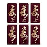 Rote Briefumschläge Schlange für Bargeld – rote Geschenkumschläge, chinesische rote Hüllen | 6 Heißpräge-Segnungen, chinesische Neujahrs-Glücks-Geldbeutel, Umschläge in Pa