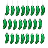 24 Stück Weihnachtsgurke Glas Gurke 11cm Baumschmuck Christmas Pickle Weihnachten