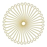 TOAOB 200 Stück 24mm Golden Messing Kettelstifte Nietstifte mit Öse für Ohrring Schmuckherstellung