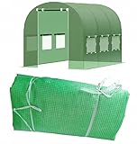 Magna One® Ersatz Folie 2x3m für Gewächshaus Gartenfolie aus Polyethylen (PE) mit UV-Schutz Folienhaus Abdeckplane für Gartenarbeit Treibhaus Pflanzenhaus Folienzelt, ohne Konstruktion , grün