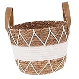 Bumdenuu Dekorativer Aufbewahrungskorb für Wohnzimmer, Schlafzimmer, Badezimmer, gewebter Deckenkorb für Kissen, Handtücher, Schuhe