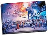 Star Wars Kunstdruck / Leinwanddruck, komplette Filmbesetzung, groß, 76,2 x 50,8 cm (A1)