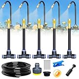 Huiyuenuo 360° Curved Garden Automatic Irrigation System, Garten BewässerungsSystem, Greenhouse Pflanzen, Hochbeet Bewässerung Tropfbewässerung für Landschaft, Flower Bed und Terrasse Pflanzen.