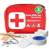 Mini Erste Hilfe Set Verbandskasten - klein & handlich Reiseapotheke - Camping & Travel & Wandern & Outdoor & Fahrrad - First Aid Kit - Unterwegs & reise