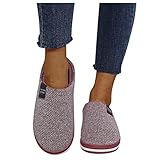 Kuschel Hausschuhe Damen Winter Flauschige rutschfeste Hausschuhe Plüsch Pantoffeln Warm Filzpantoffeln Frauen Bequeme House Slippers Women Gästehausschuhe Schlappen Damen