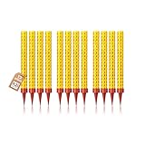 h2i Eissterne | 12 x Gold | 60 Sek. Brenndauer | Eisfontäne Sprühkerze Wunderkerze - Highlight für Events Party Hochzeit Geburtstag | Tischfeuerwerk & Deko für Flaschen & Torten | Kat F1