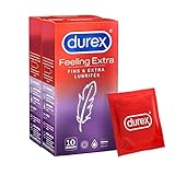 Durex Feeling Extra Kondome – extra dünn und extra geschmiert – 10 Stück