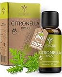 Heldengrün® BIO Citronellaöl [100% NATURREIN] Echtes Citronella Öl - Zitronig, erfrischend & frisch - Citronella Oil - Citronella Ätherisches Öl
