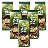 biozentrale Haferkleie | 6 x 500 g Bio Haferkleie | Ideal für Müsli & Backen | ballaststoffreiche Proteinquelle