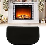 XEERUN Feuerfeste Kaminmatte, 50x100 CM Funkenschutzplatte für Kaminofen, Kaminbodenplatte, Feuerfeste Matte Flammschutzmatte, Feuerfeste Unterlage, Zum Schutz des Bodens Vor Funken, Schwarz