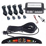 Kit 4 Sensoren als Einparkhilfe für Auto mit LED-Display und akustischem Signal lackierfähig