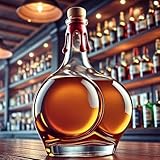 Kunststatue-Skulptur – 300 ml pfirsichförmige Whiskyflasche, Weinkaraffe aus Glas, personalisierte kreative Karaffe, mundgeblasen, auslaufsicheres Design(A)