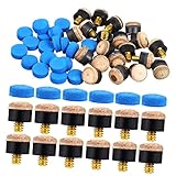 Abaodam 40Stücke Pool Tipps Schraubspitzen für Billard und Snooker Hochwertige Verschleißfeste Billard Queue Ersatzteile für Anfänger und Profis