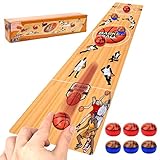 Tabletop -Spiel, Multifunktionstisch Shuffle Boards, Tabletop Top Curling, Fußball, Basketball Brettspiele, Familien Indoor Interactive -Spiel für Kinder und Erwachsene (Duel Basketball)