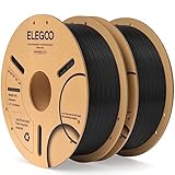 ELEGOO PLA Filament 1.75mm Schwarz 2KG, 3D Drucker Filament Maßgenauigkeit +/- 0,02 mm, 2kg Pappspule (4.4lbs) Filament-3D-Druckmaterialien Passt für die meisten FDM 3D-Drucker