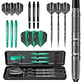 Harrows NX Elite 90% Tungsten SoftTip Darts Set 18g I Huge 17pcs Bundle mit Ersatzschäften, Prime Flights & Travel Case - 18G