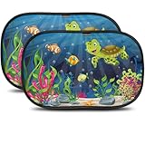 CARAMAZ Sonnenschutz Auto Baby mit UV Schutz, Reach Zertifiziert - Opti-Dark - GSM100+ inkl. Saugnapf - Verdunklung 51x31cm, 2 Stück