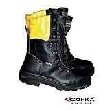 Cofra S.r.l. Herren Cofra Schnittschutzstiefel Woodsman 25580 000 Forstarbeiter Sicherheitsstiefel Gr 47, Schwarz Gelb, 47 EU