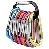 10 Stück gefederter Verschluss Karabiner, Gimars Schlüsselanhänger Aluminium Karabinerhaken für Camping, Angeln, Wandern oder Reisen … (10 COLOR)