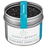 Zauber der Gewürze Schwarzes Hawaiisalz - Vulkan Salz zum Würzen von Gemüse, Brat- und Grillgerichten, Premium-Qualität in wiederverschließbarer Aroma-Dose, 130 g