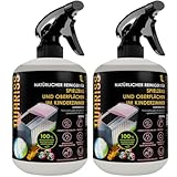 QUARISS Natürlicher Reiniger für Spielzeug und Oberflächen im Kinderzimmer - Hygienespray Kleinkinder & Babys Matte Stuhl Tisch Vegan Ohne Allergene - Sommerbriese Duft (2X500 ml)