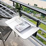 Outdoor wetterfester tragbarer Balkon-Klapptisch mit verstellbarer Höhe ideal für kleine Räume