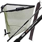 106,7 cm Karpfen Angeln Kescher mit Dual Net Float System, 2 m Griff Deluxe Stink Bag NGT