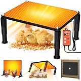 Hühnerstall Heizung mit Timer, 5℃-80℃ 110W Winter wärmeplatte küken Flat Panel Chick Heater, geeignet 40cm x 30cm inkubator kükenstall für Haustiere, Küken, Kätzchen，Farm Frostschutz