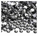 1440 Stück SS6-SS20 Glaskristall Nicht Hotfix Strasssteine ​​Flatback Glitzersteine ​​Nail Art Dekorationen Für Bastelarbeiten, Kleidung, DIY-Dekorationen(Black Diamond,SS12(3.0-3.2mm))
