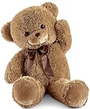 YunNasi Riesen Teddybär XXL Teddy groß 90cm Kuscheltier Stofftier Plüschbär (Braun)