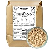 Bio Haferflocken (2,5 kg) - GEKEIMT - Vollkorn - Basisch - Kernig & ideal für Müsli - Aus kontrolliert biologischem Anbau - Plastikfreie Verpackung