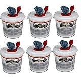 6x ZVG Wiper Bowl Polytex feuchte Reinigungstücher im Spender-Eimer - Polypropylen Waschtücher - Tücher 25 x 25 cm Werkstatt Gewerbe Auto KFZ Motorrad und Haushalt, Aloe Vera