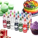 Lebensmittelfarbe – Hochkonzentriert Lebensmittelfarbe Flüssige zum Tortendeko, Backen, Ostereierfarbe, Macaron, Fondant, Lebensmittel Farben Set für Kochen