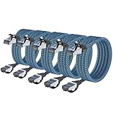 CABNEER 5 Stück 5x 0,25m LAN Kabel Netzwerkkabel CAT8 Ethernet Kabel, RJ45 Patchkabel 40Gbps 2000Mhz/s Gigabit, Hochgeschwindigkeit Internet Kabel Kompatibel für Router Modem Laptop PC