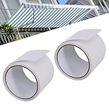 2Roll Planen Reparatur Set, 5m*8cm Markisen Reparaturband Klebeband Transparent Markisen Wasserdicht Markisenklebeband Transparentes Abdichtband für Sonnenschirm Zelt