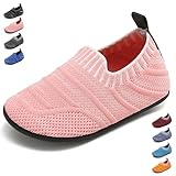 BARFULKER Hausschuhe Kinder Jungen Mädchen Hüttenschuhe Baby unisex Pantoffeln Bequem Leicht Rutschfeste Kleinkinder Lauflernschuhe Turnschläppchen Barfußschuhe Slippers(Pink,30/31 EU)