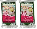FunCakes Rollfondant Forest Green: Einfach zu verwenden, glatt, flexibel, weich und biegsam, perfekt zum Dekorieren von Kuchen, halal, koscher und glutenfrei, 250 g (Packung mit 2)