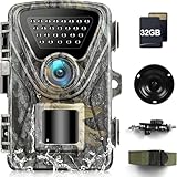 MAXDONE Wildkamera mit Bewegungsmelder Nachtsicht 4K Wildkamera Testsieger Jagd 0,1s Auslöser Wildtierkamera 120° Erfassungswinkel Infrarot Nachtsichtkamera Outdoor Testsieger IP66 Wasserdicht