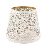 Povxlum Lampenschirm aus Metall E14 E27, Lampenschirm mit Baumschatten für Tischlampe und 13 * 19 * 15cm, Tischleuchte Lampen schirm Kunst Hohles Design Für Schlafzimmerdekoration