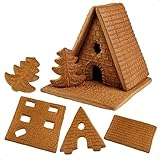 Günthart DIY Lebkuchenhaus | Bausatz Lebkuchenhaus | Hexenhaus | Pfefferkuchenhaus 6tlg | Weihnachtsbäckerei